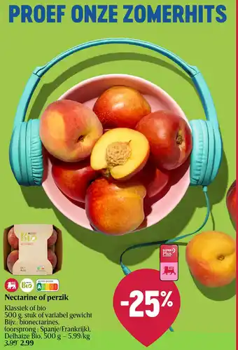 Nectarine of perzik