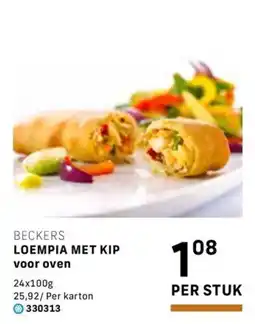 Bidfood Beckers loempia met kip voor oven aanbieding