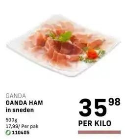Bidfood Ganda ham in sneden aanbieding