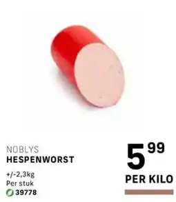 Bidfood Noblys hespeworst aanbieding