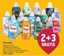 Delhaize Wasmiddel Robijn of Coral aanbieding