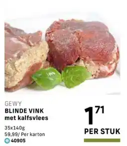 Bidfood Gewy blinde vink met kalfsvlees aanbieding