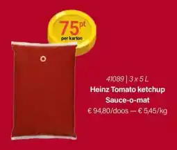 Bidfood Heinz tomato ketchup sauce-o-mat aanbieding