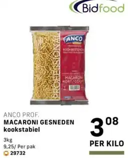 Bidfood Anco prof. macaroni gesneden kookstabil aanbieding