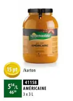 Bidfood Américaine aanbieding