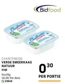Bidfood Chanteneige verse smeerkaas natuur cup aanbieding