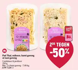 Delhaize Pad Thai, mihoen, bami goreng of nasi goreng aanbieding