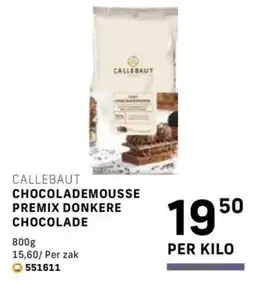 Bidfood Callebaut chocolademousse premix donkere chocolade aanbieding
