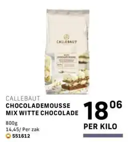 Bidfood Callebaut chocolademousse mix witte chocolade aanbieding