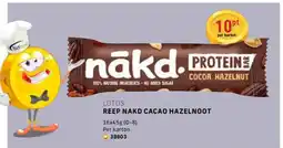 Bidfood Lotus reep nakd cacao hazelnoot aanbieding