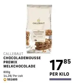 Bidfood Callebaut chocolademousse premix melkchocolade aanbieding