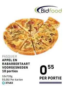 Bidfood Pasquier appel en rabarbertaart aanbieding