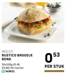 Bidfood molco rustico broodje bonk aanbieding