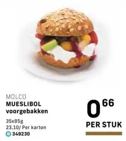 Bidfood Molco mueslibol voorgebakken aanbieding