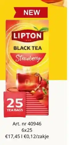 Bidfood Lipton black tea strawberry aanbieding
