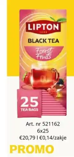 Bidfood Lipton black tea forest fruits aanbieding