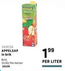 Bidfood Varesa appelsap in brik aanbieding