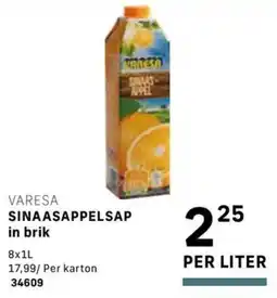 Bidfood Varesa sinaasappelsap in brik aanbieding
