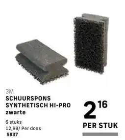 Bidfood 3M Zwarte schuurspons synthetisch hi-pro aanbieding