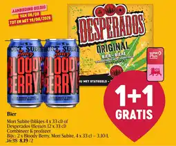Delhaize Bier Mort Subite & Desperados aanbieding