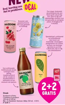 Delhaize Kazidomi of Pulse Drank aanbieding