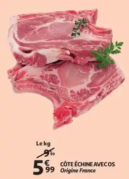 Auchan côte échine avec os aanbieding