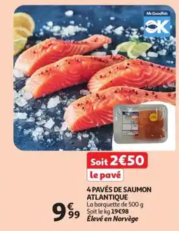 Auchan 4 pavés de saumon atlantique aanbieding