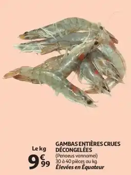 Auchan gambas entières crues aanbieding