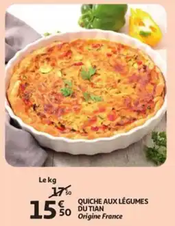 Auchan quiche aux légumes du tian aanbieding