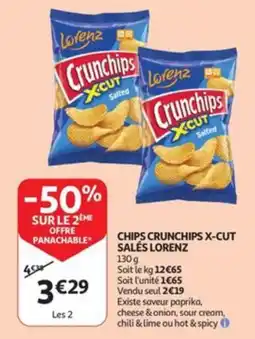 Auchan chips crunchips x-cut salés lorenz aanbieding
