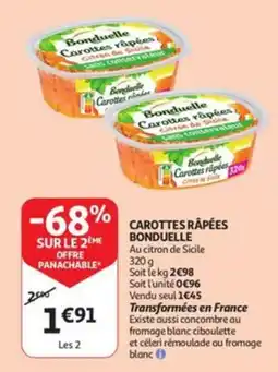 Auchan Bonduelle Carottes râpées aanbieding