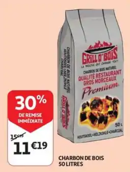 Auchan charbon de bois aanbieding