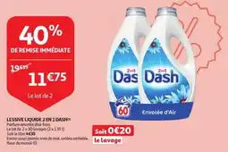 Auchan Lessive liquide 2 en 1 dash aanbieding