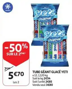 Auchan Tube géant glacé yeti aanbieding