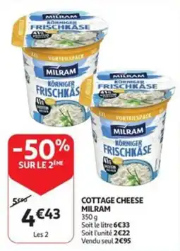 Auchan Cottage cheese milram aanbieding