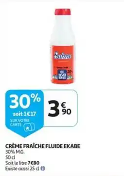 Auchan Crème fraîche fluide ekabe aanbieding