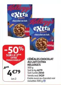 Auchan Céréales chocolat au lait extra kellogg's aanbieding