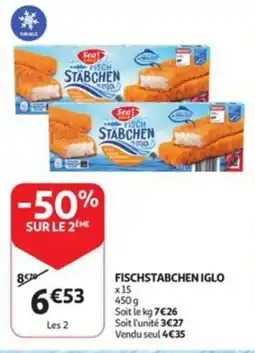 Auchan Fischstabchen iglo aanbieding