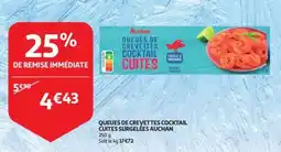 Auchan queues de crevettes cocktail cuites surgelées auchan aanbieding
