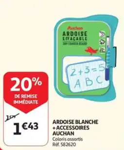 Auchan Ardoise blanche + accessoires Auchan aanbieding