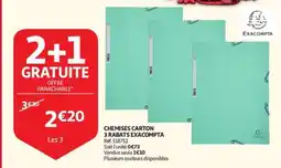 Auchan Chemises carton 3 rabats Exacompta aanbieding