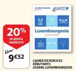 Auchan Cahier d'exercices débutants assimil luxembourgeois aanbieding
