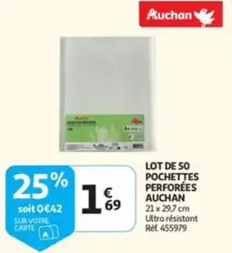Auchan pochettes perforées aanbieding