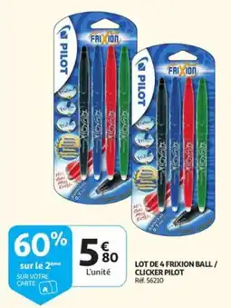 Auchan lot de 4 frixion ball / clicker pilot aanbieding