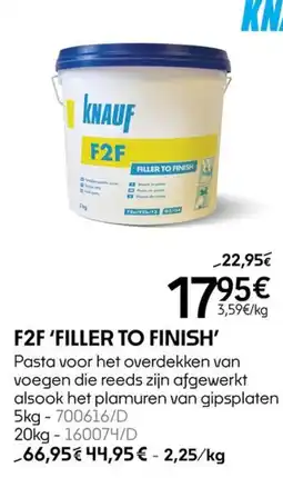 HandyHome F2F 'Filler to Finish' aanbieding