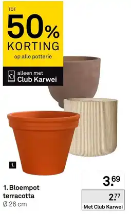 Karwei Bloempot terracotta aanbieding