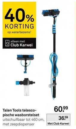 Karwei Talen Tools telescopische wasborstelset aanbieding