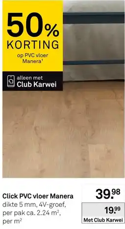 Karwei Click PVC vloer Manera aanbieding