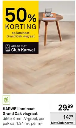 Karwei Karwei laminaat Grand Oak visgraat aanbieding