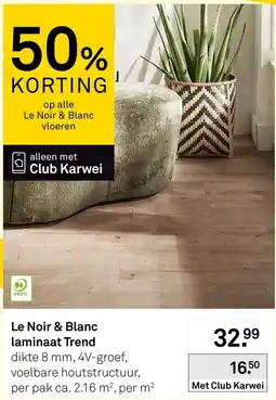 Karwei Le Noir & Blanc laminaat Trend aanbieding